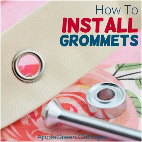 make metal holes in fabric|inserting grommets into fabric.